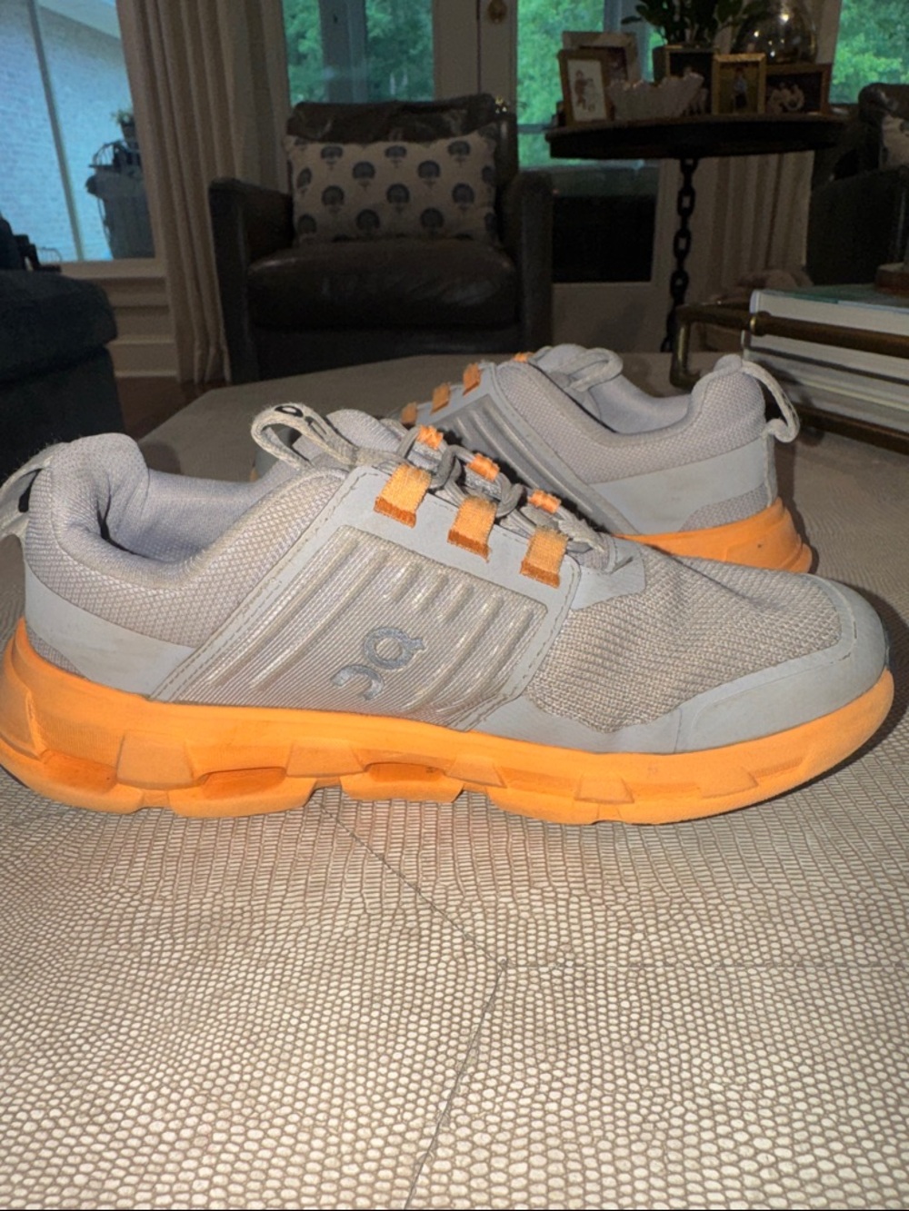 Boys OnCloud Tennis shoes
Size 1.5
Grey/orange
Used but with lots of wear left! - Picture 5 of 7